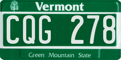 VT license plate CQG278