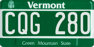 VT license plate CQG280