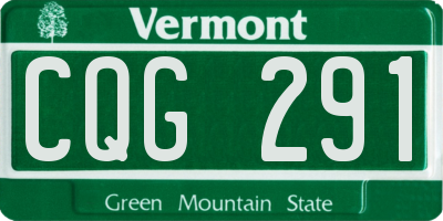 VT license plate CQG291