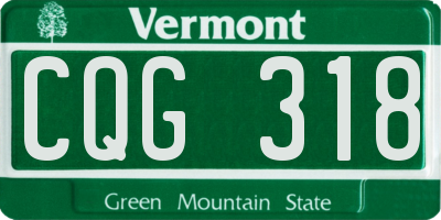 VT license plate CQG318