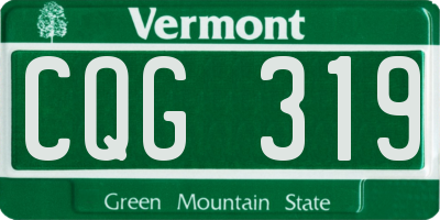 VT license plate CQG319