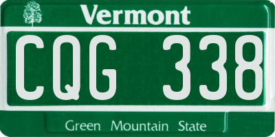 VT license plate CQG338