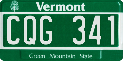VT license plate CQG341