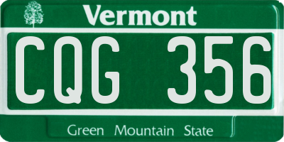 VT license plate CQG356