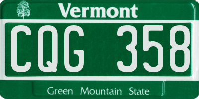 VT license plate CQG358