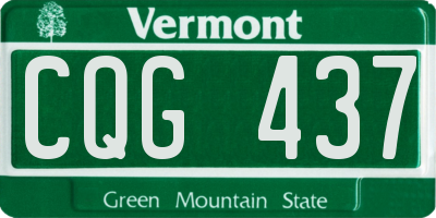 VT license plate CQG437
