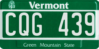 VT license plate CQG439