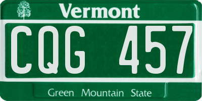 VT license plate CQG457