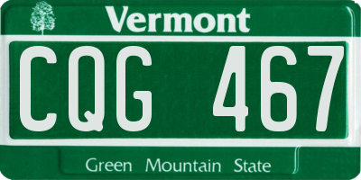 VT license plate CQG467