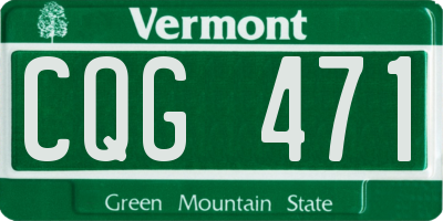 VT license plate CQG471