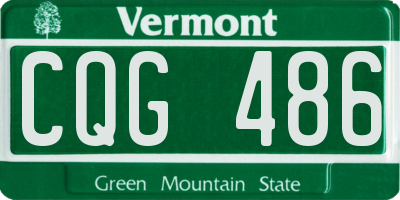 VT license plate CQG486