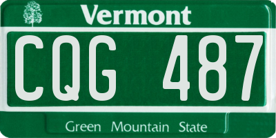 VT license plate CQG487