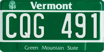 VT license plate CQG491