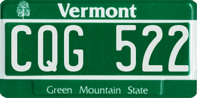 VT license plate CQG522