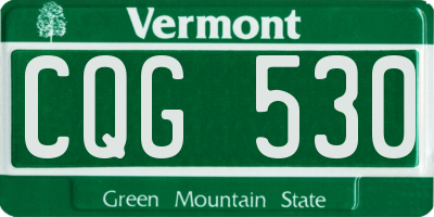 VT license plate CQG530
