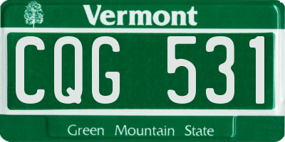 VT license plate CQG531