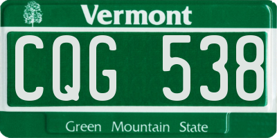 VT license plate CQG538