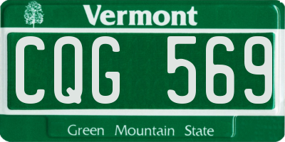 VT license plate CQG569