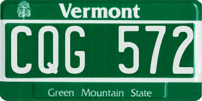 VT license plate CQG572