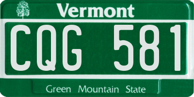 VT license plate CQG581