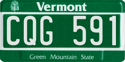 VT license plate CQG591