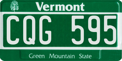 VT license plate CQG595