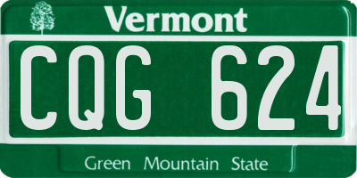 VT license plate CQG624