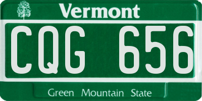 VT license plate CQG656