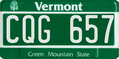 VT license plate CQG657