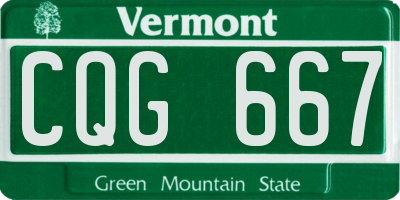 VT license plate CQG667