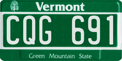 VT license plate CQG691