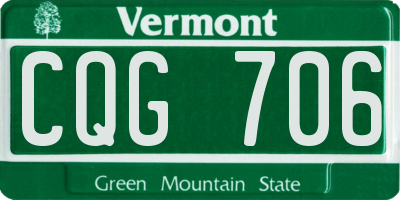 VT license plate CQG706