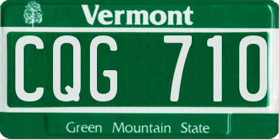 VT license plate CQG710
