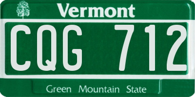 VT license plate CQG712