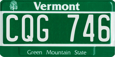 VT license plate CQG746