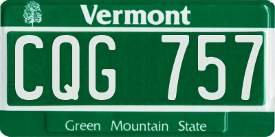 VT license plate CQG757