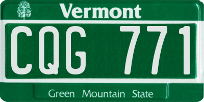 VT license plate CQG771