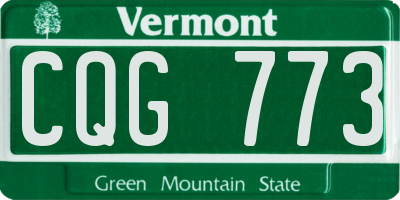 VT license plate CQG773