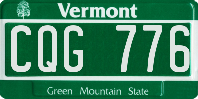 VT license plate CQG776