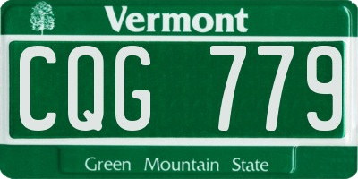 VT license plate CQG779