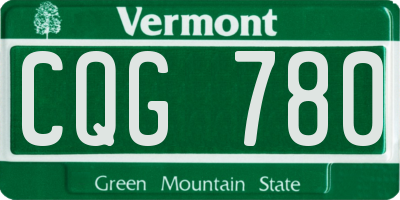 VT license plate CQG780