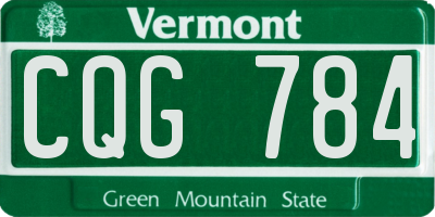 VT license plate CQG784