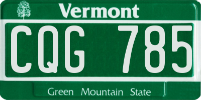 VT license plate CQG785