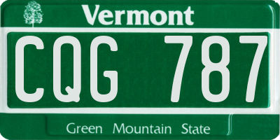 VT license plate CQG787