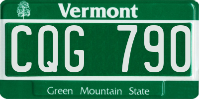 VT license plate CQG790