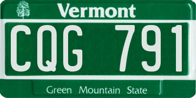 VT license plate CQG791