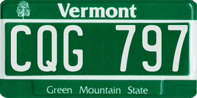 VT license plate CQG797