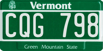 VT license plate CQG798