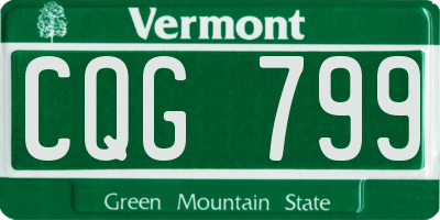 VT license plate CQG799