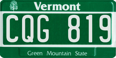 VT license plate CQG819